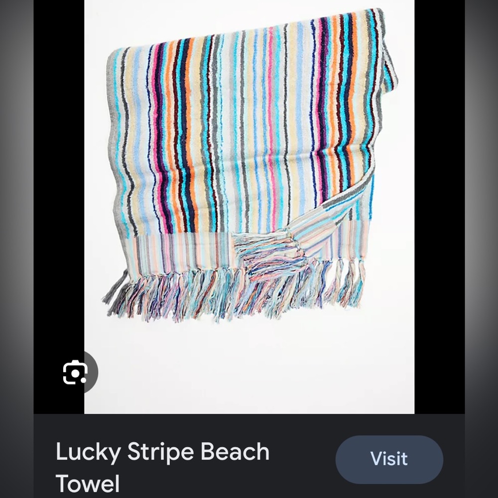 SALE Lucky Stripe Beach Towel